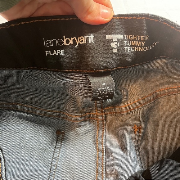 Lane Bryant Tighter Tummy Technology Dark Blue Y2K Flare Jeans Women's 18 - Picture 10 of 14